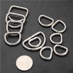 10pcs Metal D Ring Adjustable Half Rings Clasp Buckle for Belt Bags Backpacks Straps Shoes Cat Dog Collar DIY Bag Accessories