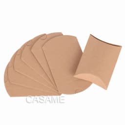 10pcs Kraft Paper Pillow Candy Box Christmas Gift Packaging Boxes Candy Bags Wedding Baby Shower Birthday Party Decoration