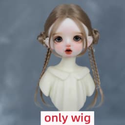 30cm Doll Wig Bangs Ponytail Curly Soft Mohair Wig Suitable for1/6BJD Doll Wig Toy Accessories 6-7 Inches Hair