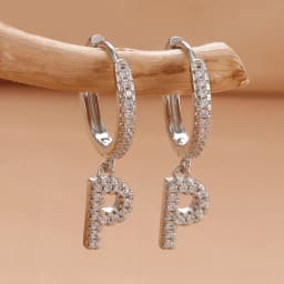 Nidin Hot Sale Initial A-Z Letters Mini Small Hoop Earrings Gold Color Zircon Jewelry Alphabet Fashion Christmas New Year Gift