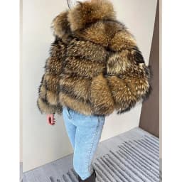 Stand Collar Natural Real Fox Fur Coat for Women Winter Warm Fashionable Lapin Blue Color Full Length Tailored Fit Outerwear