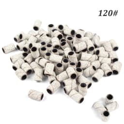 1000pcs Nail Sanding Bands Nail Drill Bit Caps Accessories for Manicure Gel Polish Removing Manicure Tool 80# 120# 180# 240# Set