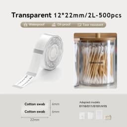 Niimbot D11/D101/D110 Transparent Label Printing Paper Name Sticker Waterproof Self-adhesive Cartoon Label Paper