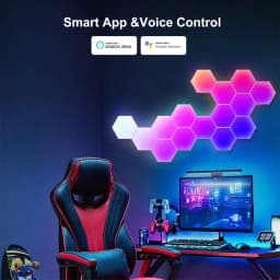 Tuya Quantum Lamp Smart APP WIFI Bluetooth Night Light LED Hexagon Panel Lamps Voice Control Induction Neon Light DIY Wall Light