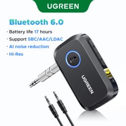 UGREEN Bluetooth 6.0 5.4 Car 3.5mm AUX Jacks for Car Speakers Audio Music Hands Free Bluetooth 5.3