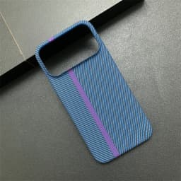 Contrast Clash Color Carbon Fiber Thin Matte Case for iPhone 17 Pro Max 16 15 14 13 12 11 Stripe Pattern Shockproof Bumper Cover