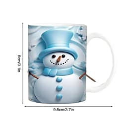 Creative 3D Christmas Ceramic Mug Unique Space Design Snowman Santa Coffee Cup Tea Milk Mug Christmas Gifts For Kids Adults