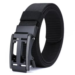 Unisex Tactical Belt 4 mm Thick 3.5 cm Wide Casual Canvas Belt Outdoor Alloy Automatic Buckle Belt