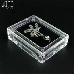 Creative Transparent Jewelry Display Box Necklace Pendant Case Acrylic Showing Case Holder Jewelry Gift Box Trinket Box