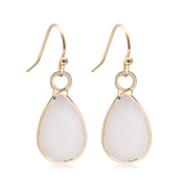 Waterdrop Natural Stone Dangle Labradorite Earrings for Women Newly Designed Female Daily Wear Wholesale Dropshiping