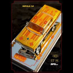 97M Model 1/64 Scale 1964 Impala SS Lowrider Bounce Car Alloy Car Model Classics Adult Souvenir Gift Static Display