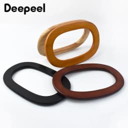 2/4Pcs Solid Wooden O Ring Bags Handle Purse Frame Woven-Bag Handles Handmade Bag Charm DIY Women's Handbag Craft Accessories