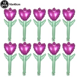 10pcs Mini Rose Flower Balloons Rose Shaped Balloons Birthday Wedding Balloon Mother's Day Decoration Baby Shower Party Supplies