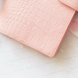 Genuine Leather A6 Personal Notebook Diary Planner Croc Grain 26mm Rings Journal Stationery Notepad Agenda Organizer Big Pocket