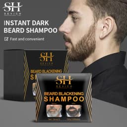 3 Minutes Black Beard Dye Cream Beard Paint Men Beard Coloring Dye Shampoo Natural Beard Cover Fast Permanent Gray Hair Dye