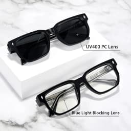 SHAUNA Retro Rivet Rectangle Sunglasses UV400 Sun Glasses