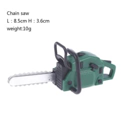 1PC Simulation Repair Tool Saw 1:12 Dolls Houses Miniature Chain Saw Lawn Mower Garden Decor Furniture Accessories Pretend Toys
