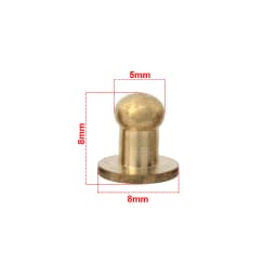 10pcs Solid Brass Sam Browne Style ball Rivets Sam Brown Button Round Head Ball Post Studs Buckle DIY Leather Craft Accessories