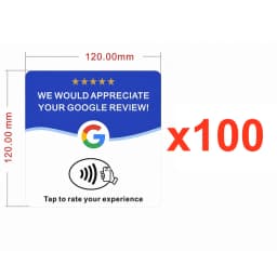 10pcs Google Signboard Card NFC Code Tap Business Desktop Sticker Google Card Social Media RFID Card NFC Google Review Card
