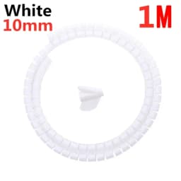 2M/1M Black Cable Wire Protector Cable Organizer Management Pipe Flexible Wire Wrap Line Coiled Tube Office Cord Sleeve Cover