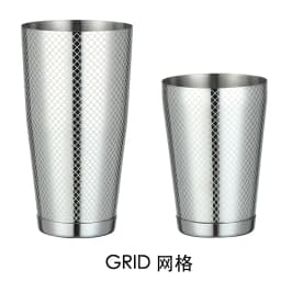 Stainless Steel Boston Shaker Bar Shaker with Different Surface Finish -2 Piece Cocktail Shaker, 15-Ounce and 25-Ounce