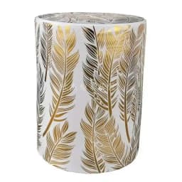 White Porcelain and Drawn Blue Shoe Hand Changing Stool Ceramic Drum Bathroom Neoclassical Imitation Sitting Stool Low Round