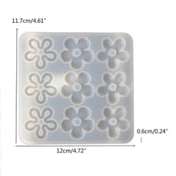 Silicone Flower Pendant Mold Crystal Epoxy Resin Casting Mould for DIY Jewelry Necklace Earrings Pendant Craft Making