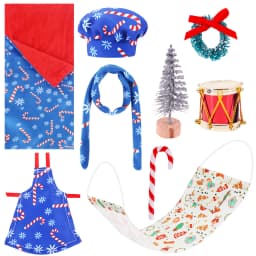 Christmas Doll Accessories Set For Babi 30 CM Doll Clothes Dress For Elf Doll,Toys For Girls,Free Shipping,Christmas Gift