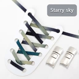 Rainbow Elastic Laces Sneakers Flats Cross buckle No Tie Shoelaces Adults Kids Fashion Glitter Rubber Shoelace Shoe Accessories