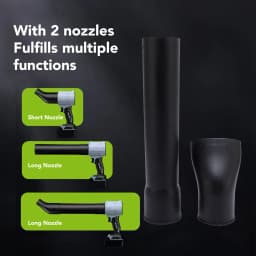 Hand Held Blower Nozzle Leaf Blower Nozzles ABS Flat End Multifunctional Handheld Car Drying Nozzle Attachments for Yard Garden
