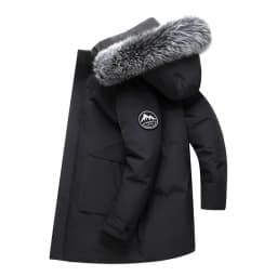 Autumn Winter Long Men Windproof Down Jacket Coats Mens Warm White Duck Down Hooded Jacket Parkas Multi Pockets Overcoat Male