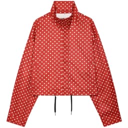 HXAO Polka Dot Bomber Jacket Women's Jackets Demi-Season Oversized Long Sleeve Top Outerwear Aviator Plus Size Zip Up Crop Coats