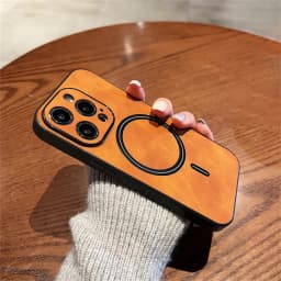 Luxury Wireless Charging Magnetic Cortex Leather Phone Case For iPhone 16 13 12 15 17ProMax 14Plus 18Pro Shockproof Bumper Cover