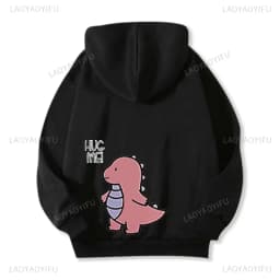 Dinosaur Matching Brands Couple Sweatshirt Mr Mrs Pocket Print Hoody Casual Matching Newlywed Thermal Hoodie Y2k Fashion Hoodies