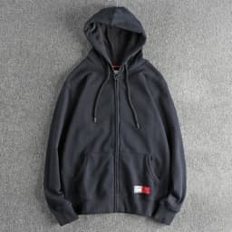 Autumn Winter New American Retro Long Sleeve Solid Color Hooded Hoodies Men's Simple Washed Casual Loose Cardigan Sweatshirts
