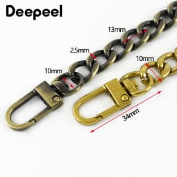 10mm Metal Chains Replacement Purse Chain Handle Shoulder Crossbody Handbag Bag Belts Straps DIY Bags Hardware Accessories