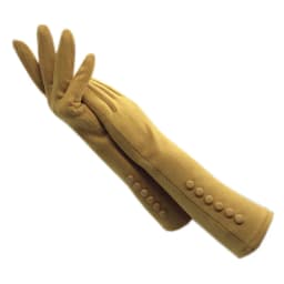 Gloves winter ladies gloves suede long 35CM arm suede fashion suede touch screen thick black gray beige dark blue brown light gr