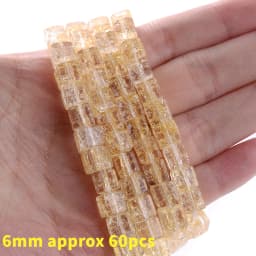 Natural Stone Square Beads Crack Crystals Gem Loose Spacer Cube Beads for Jewelry Making DIY Bracelet Necklace Accessories 6mm