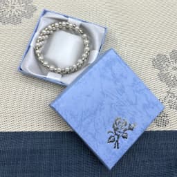 20Pcs/lot Square 9*9cm Paper Jewelry Gift Box 4 Color Available Bracelet Jade Storage Organizer Gift Rost Print Box Wholesale