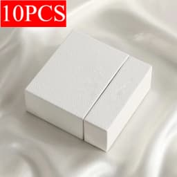 10pcsFree Custom Mini Jewelry Packaging Box Paper Drawer Sponge Inside Ring Necklace Storage Christmas Gift Case Earing Card Bag