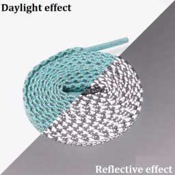1Pair ​3M Flat Reflective Shoelaces for Sneakers Glow at Night Be Applicable Sport Running AF1/AJ Luminous Shoe Lace Shoestring