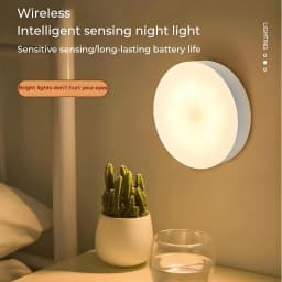 HPH LED Night Light Smart Motion Sensor Lamp 2pcs Automatic Lighting USB Rechargeable Wireless Magentic Suction Home Night Light