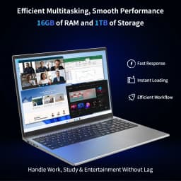 16" Laptop, I3 Processor, 16Gb Ddr4, 1Tb Ssd, 1920×1200 Fhd Display, Fingerprint Unlock, Backlit Keyboard, Privacy Camera, Multi-Interface