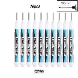 10Pcs/Set Multi-Purpose 20mm Deep Hole Long Nib Head Marker For Metal Perforating Pen Waterproof Bathroom Woodworking Decor Tool