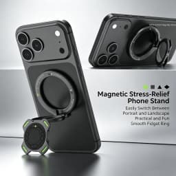 Double-Sided Magnetic Finger Ring Holder Rotate Phone Stand MultiFunction Finger Ring Bracket Portable Lazy Man Stand For iPhone
