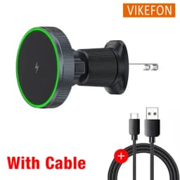 Cooler Magnetic Wireless Car Charger LED Light Air Outlet Phone Holder for iPhone 16/15/14/13 Pro Max Fast Charging Station