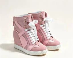Two-Tone Snake Print Wedge High Top Sneakers Women Genuine Leather Lace Up Hidden Wedge Ankle Boots Platform Casual Shoes Lady