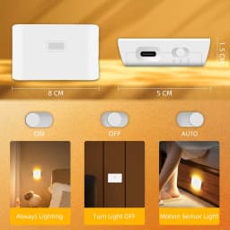 Wireless LED Night Light With Motion Sensor USB Rechargeable 400mAh Battery Modern Wall Lamp For Bedroom Bedside Table