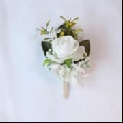 White Brooches Man Suit Shirt Collar Lapel Pin Brooch Pins Wedding Party Accessories Bridesmaid Bracelet Flowers Corsages Flower