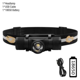 BORUiT D20 Zoom LED Headlamp 1000LM Powerful Type-C Rechargesble Headlight Waterproof Head Torch Camping Fishing Lantern